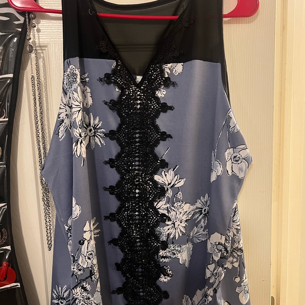 Maurices Black and Blue Lace Dress